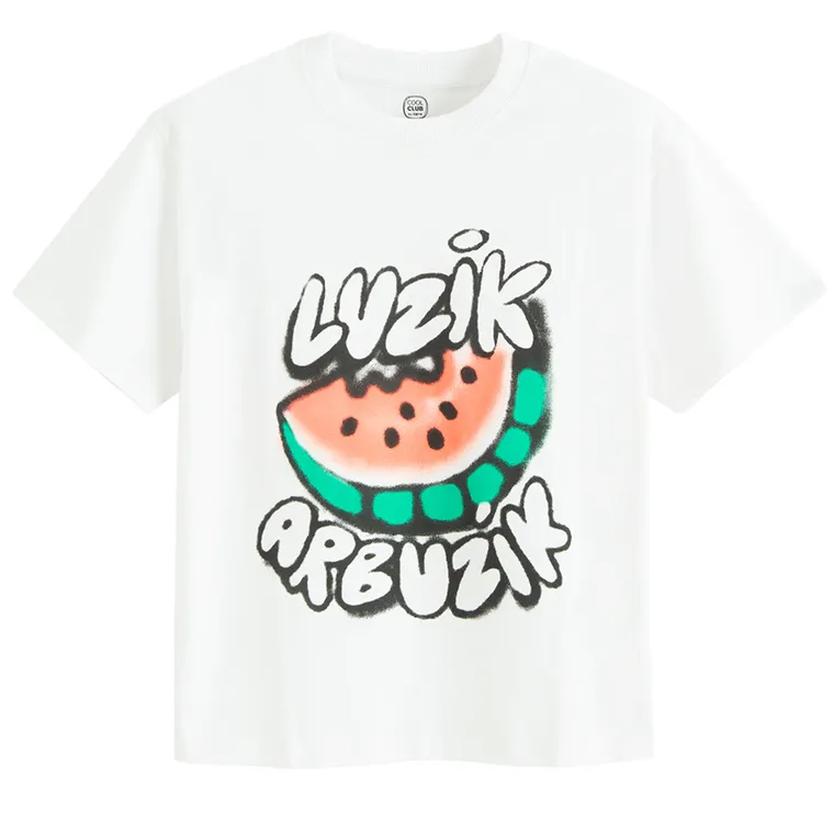 Cool Club, T-shirt chłopięcy, biały