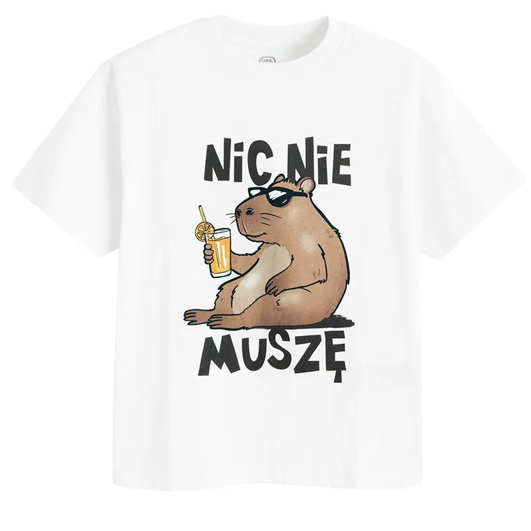 Cool Club, T-shirt chłopięcy, biały