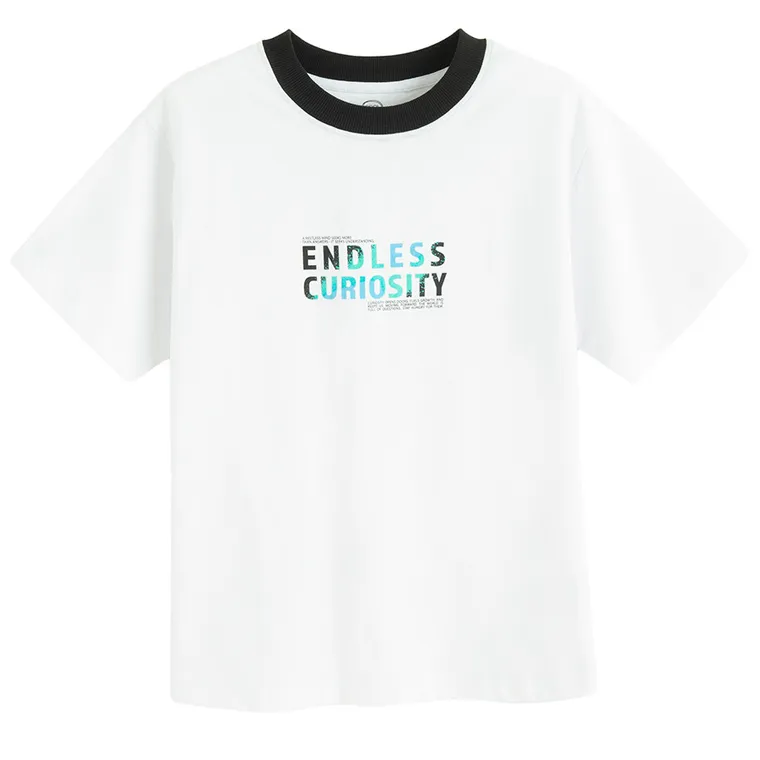 Cool Club, T-shirt chłopięcy, biały
