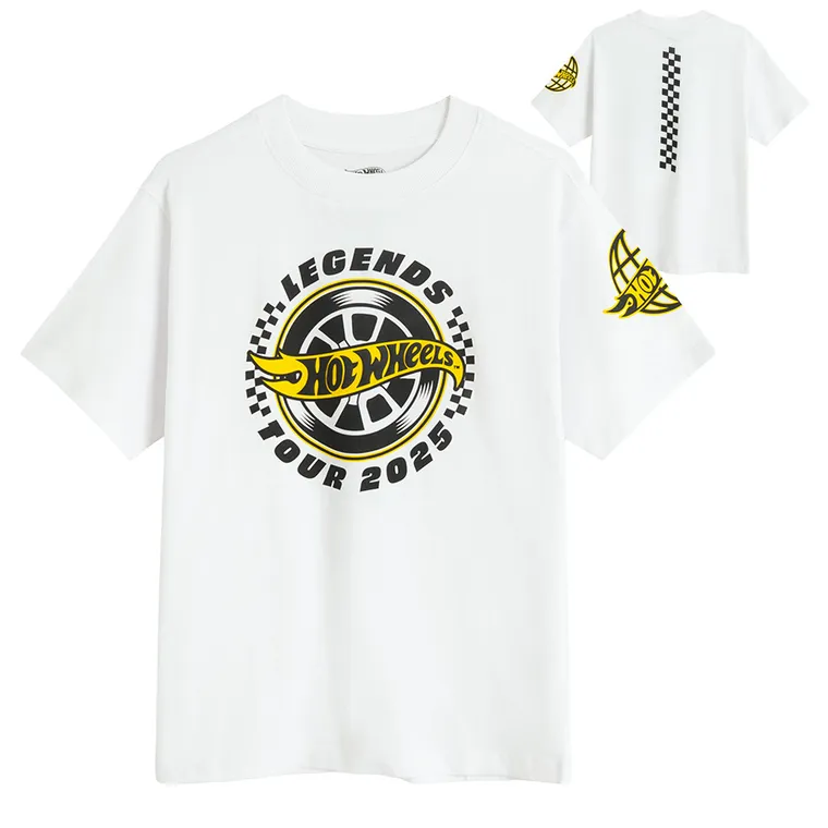 Cool Club, T-shirt chłopięcy, biały, Hot Wheels