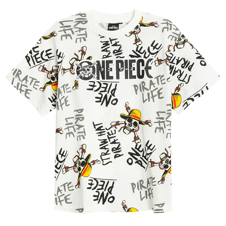 Cool Club, T-shirt chłopięcy, biały, One Piece