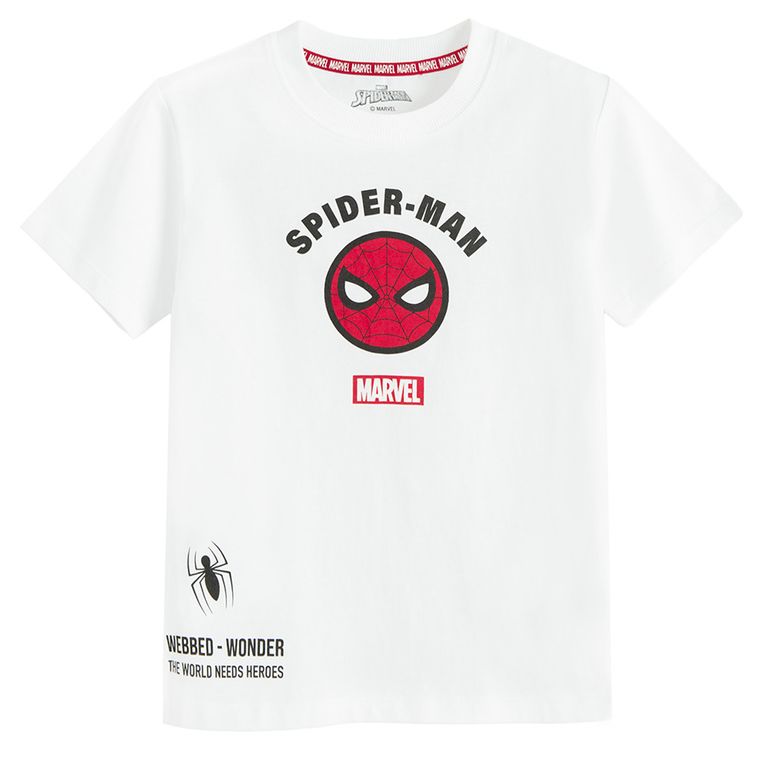 Cool Club, T-shirt chłopięcy, biały, Spider-Man