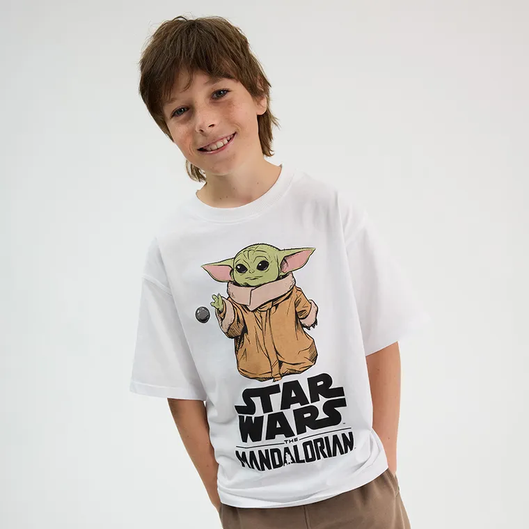 Cool Club, T-shirt chłopięcy, biały, Star Wars