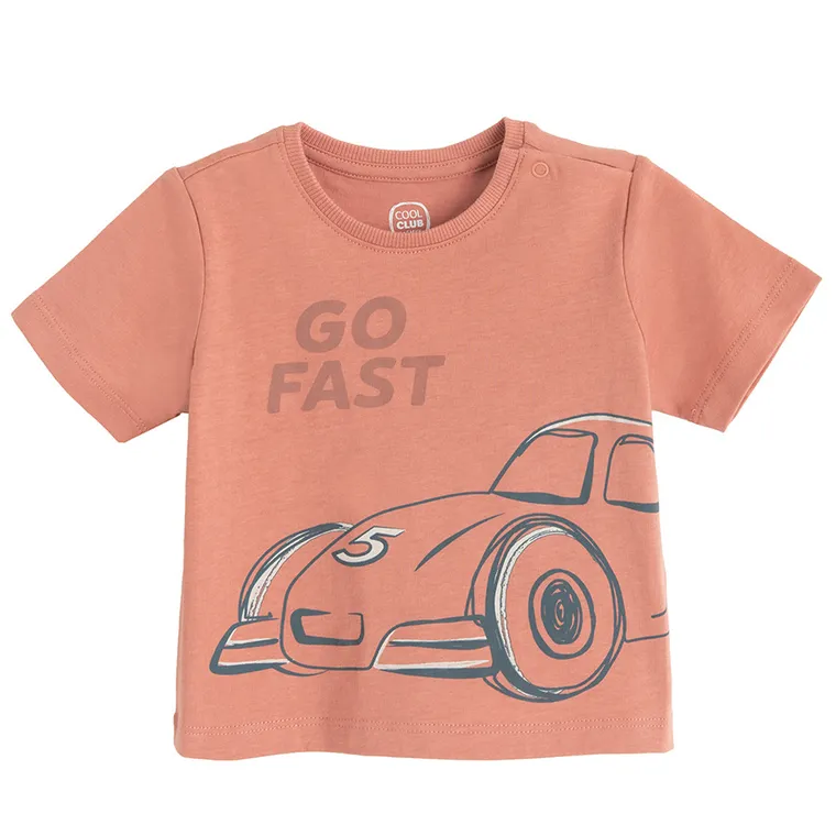 Cool Club, T-shirt chłopięcy, brązowy