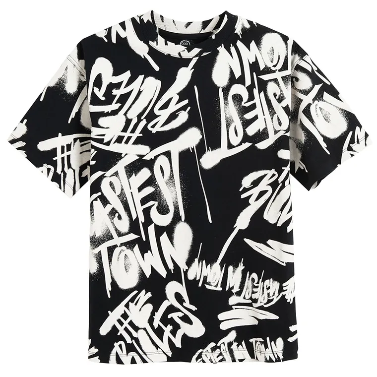 Cool Club, T-shirt chłopięcy, czarny