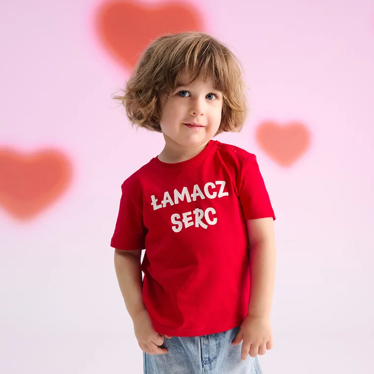 Cool Club, T-shirt chłopięcy, czerwony