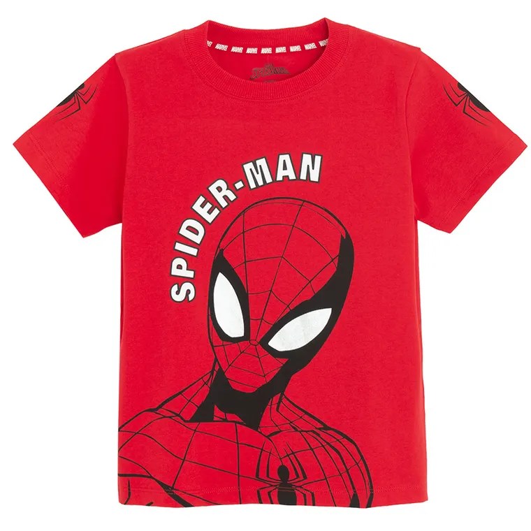 Cool Club, T-shirt chłopięcy, czerwony, Spider-Man