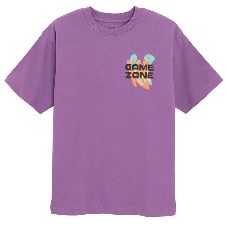 Cool Club, T-shirt chłopięcy, fioletowy