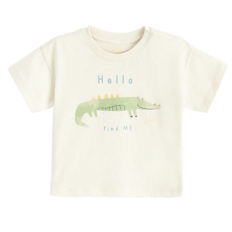 Cool Club, T-shirt chłopięcy, jasnobeżowy