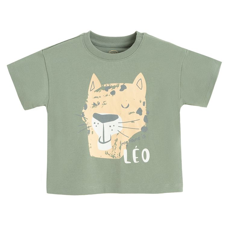 Cool Club, T-shirt chłopięcy, khaki
