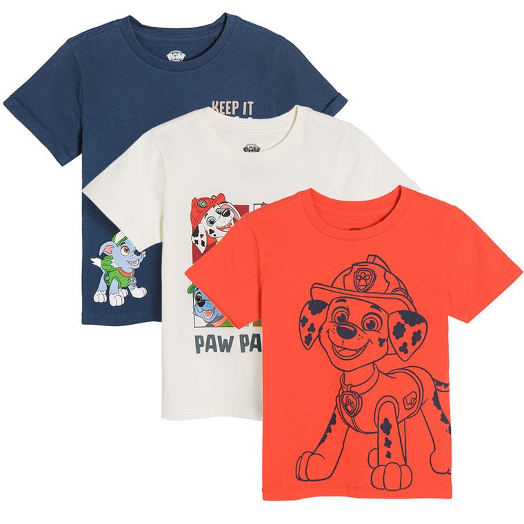 Cool Club, T-shirt chłopięcy, mix, Psi Patrol, zestaw, 3 szt.