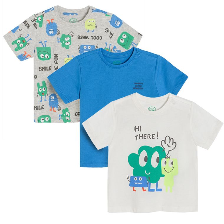 Cool Club, T-shirt chłopięcy, mix, zestaw, 3 szt.