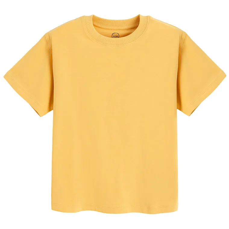 Cool Club, T-shirt chłopięcy, musztardowy