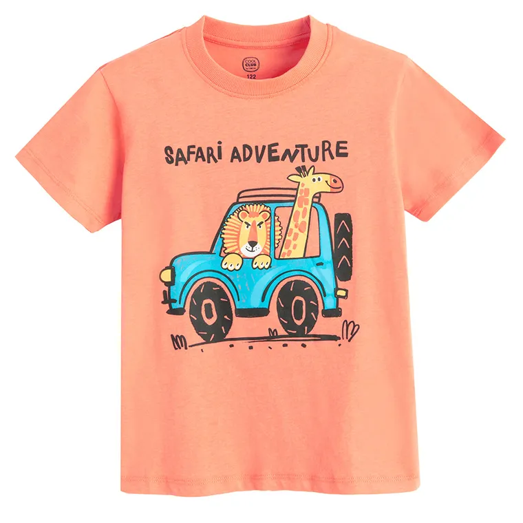 Cool Club, T-shirt chłopięcy, pomarańczowy