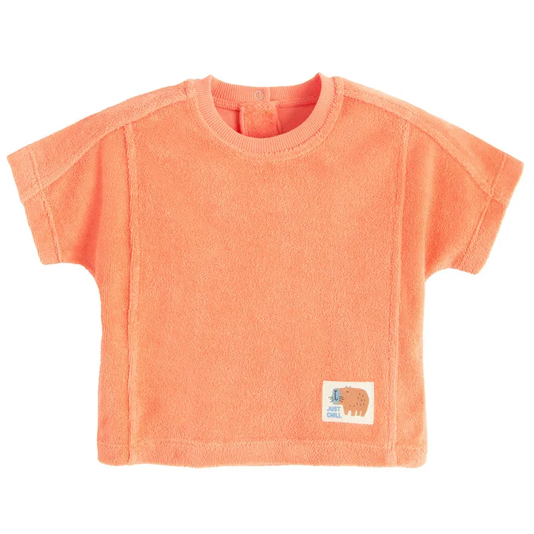 Cool Club, T-shirt chłopięcy, pomarańczowy