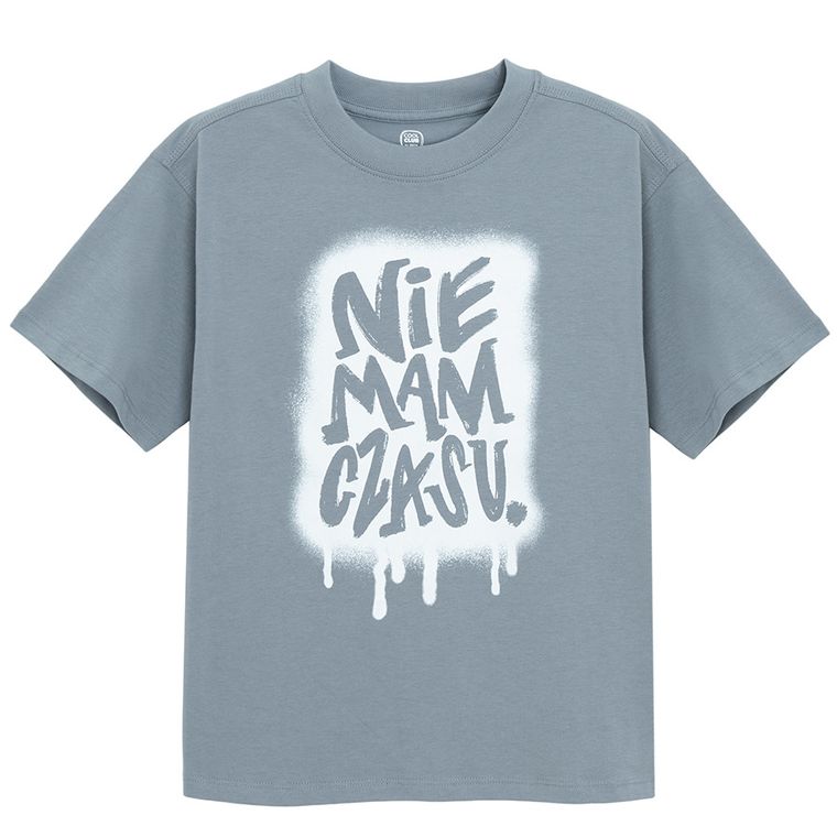 Cool Club, T-shirt chłopięcy, szary