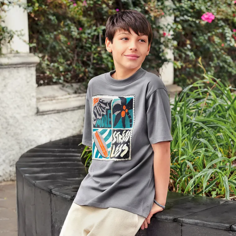 Cool Club, T-shirt chłopięcy, szary