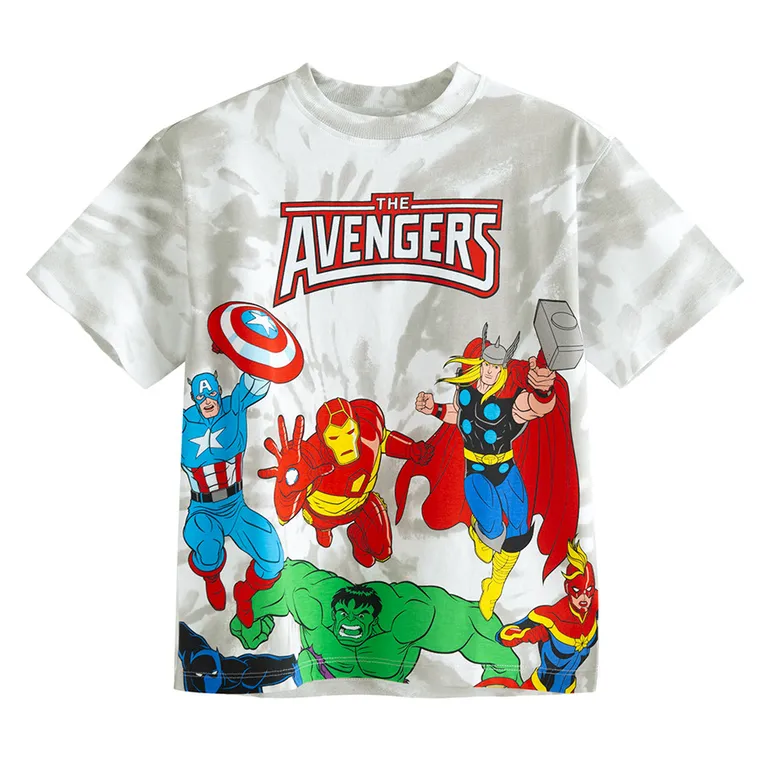 Cool Club, T-shirt chłopięcy, szary, Marvel