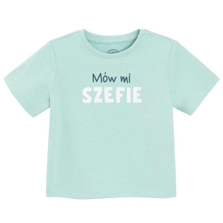 Cool Club, T-shirt chłopięcy, turkusowy