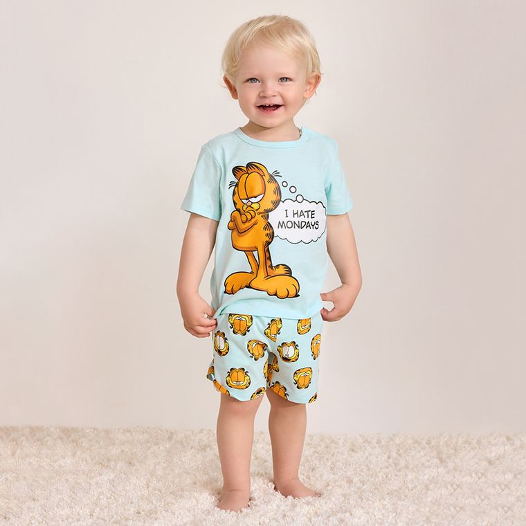 Cool Club, T-shirt chłopięcy, turkusowy, Garfield