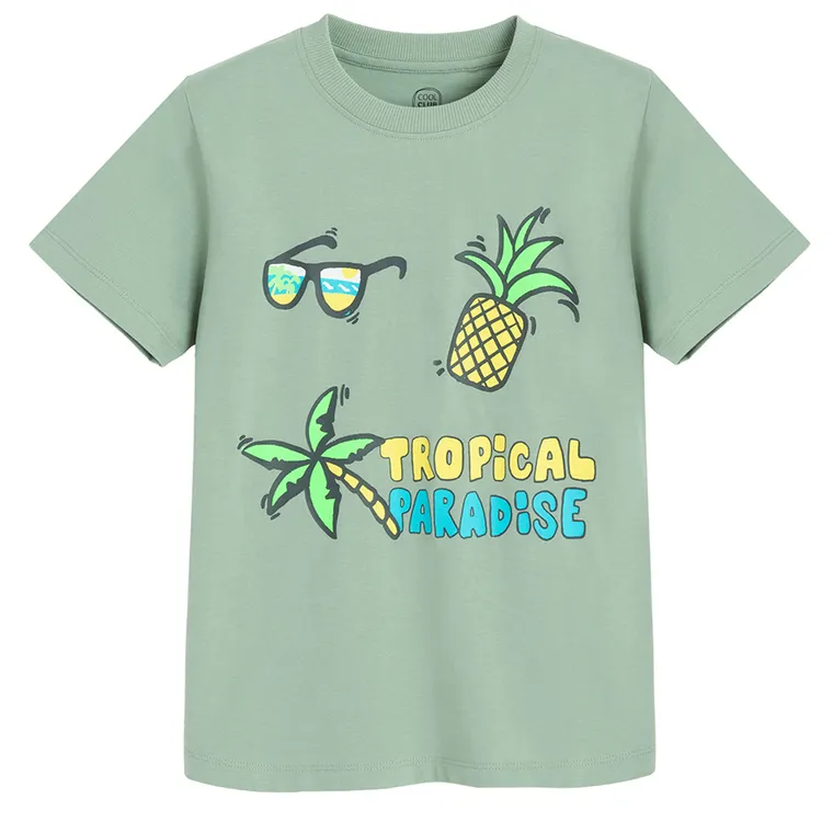 Cool Club, T-shirt chłopięcy, zielony