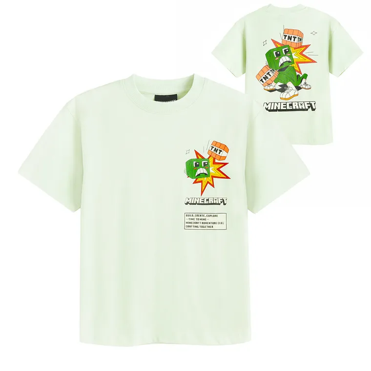 Cool Club, T-shirt chłopięcy, zielony, Minecraft