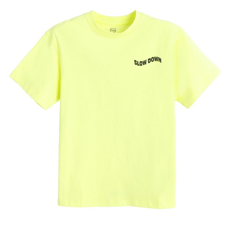 Cool Club, T-shirt chłopięcy, żółty fluo