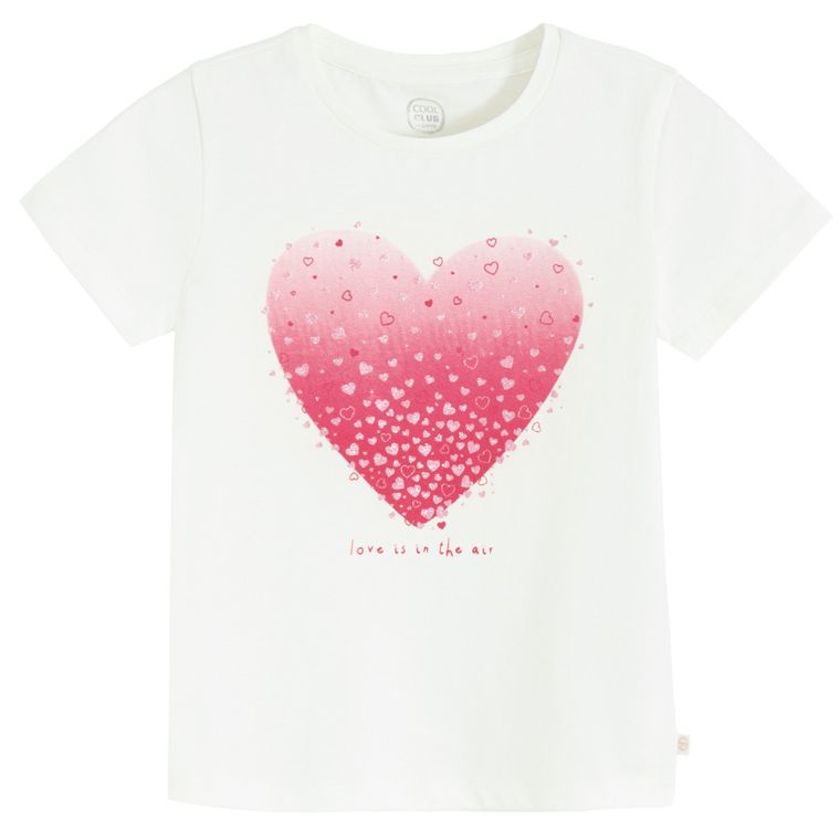 Cool Club, T-shirt dziewczęcy, biały