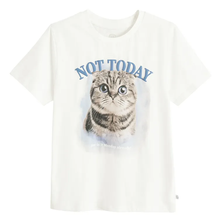 Cool Club, T-shirt dziewczęcy, biały