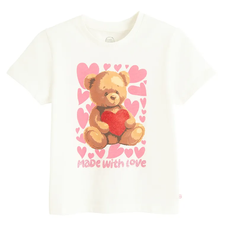 Cool Club, T-shirt dziewczęcy, biały