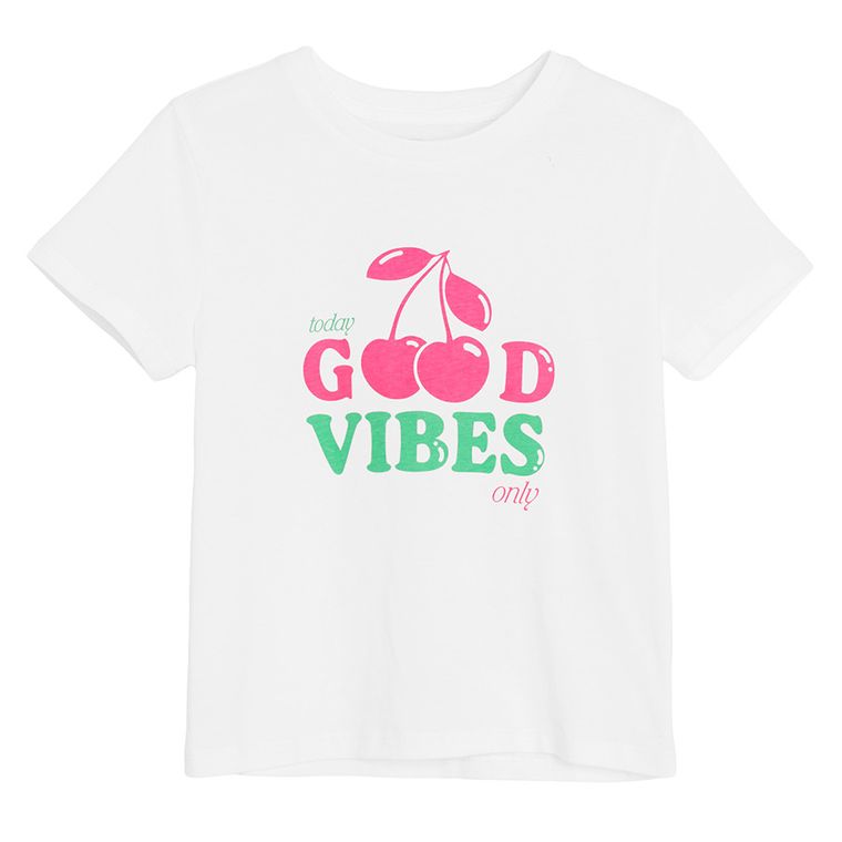 Cool Club, T-shirt dziewczęcy, biały