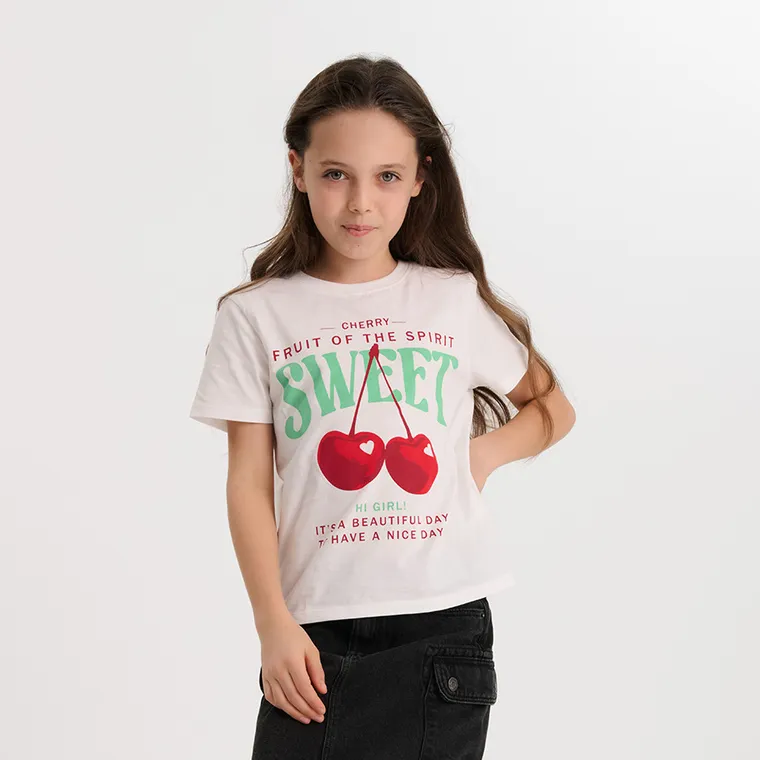 Cool Club, T-shirt dziewczęcy, biały