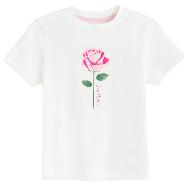 Cool Club, T-shirt dziewczęcy, biały