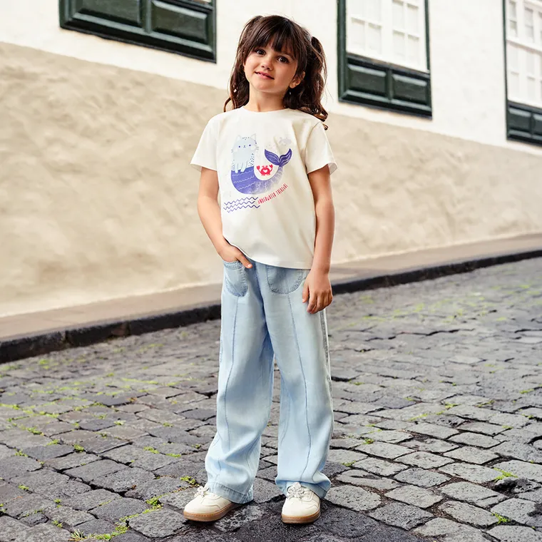 Cool Club, T-shirt dziewczęcy, biały