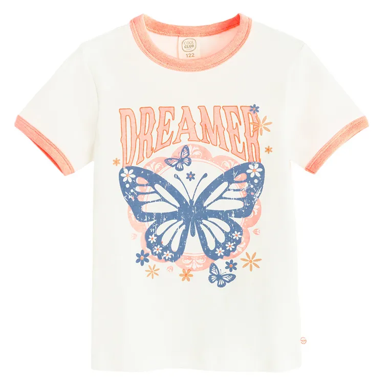 Cool Club, T-shirt dziewczęcy, biały