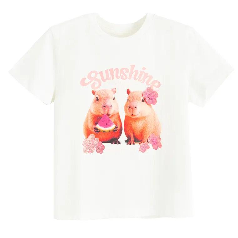 Cool Club, T-shirt dziewczęcy, biały