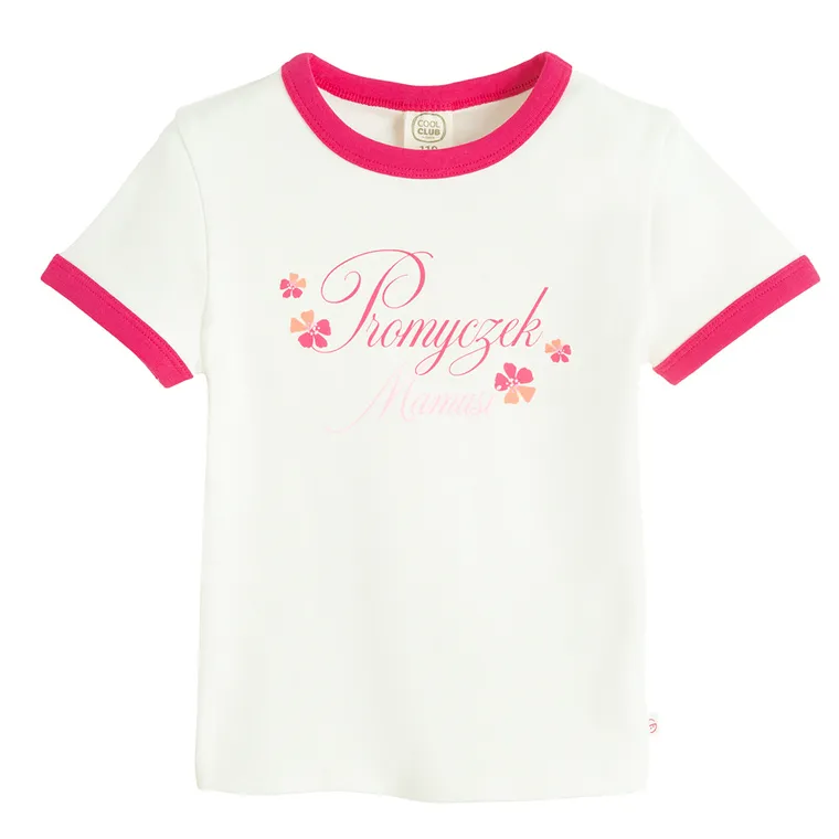 Cool Club, T-shirt dziewczęcy, biały