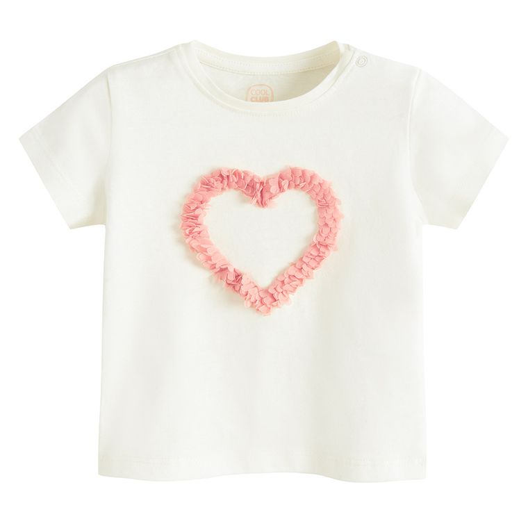 Cool Club, T-shirt dziewczęcy, biały