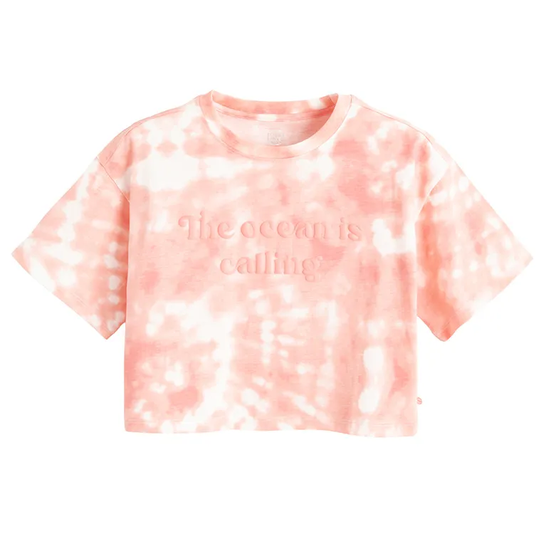 Cool Club, T-shirt dziewczęcy, crop top, mix