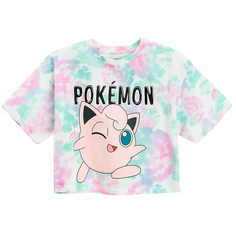Cool Club, T-shirt dziewczęcy, crop top, mix, Pokemon