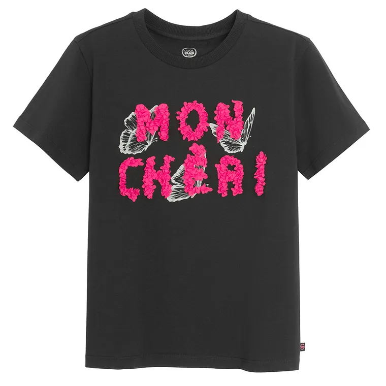 Cool Club, T-shirt dziewczęcy, czarny