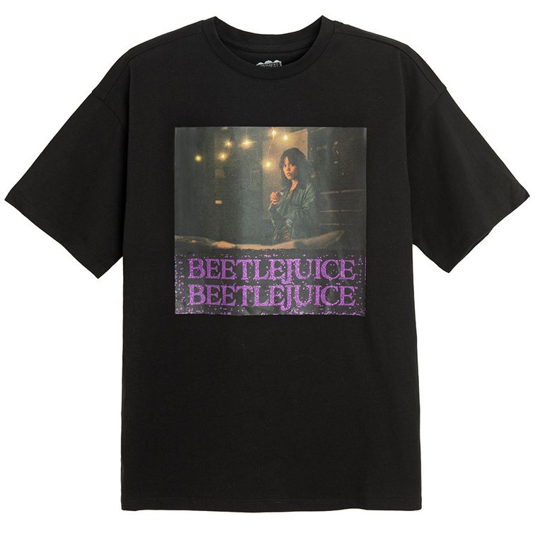 Cool Club, T-shirt dziewczęcy, czarny, Beetlejuice