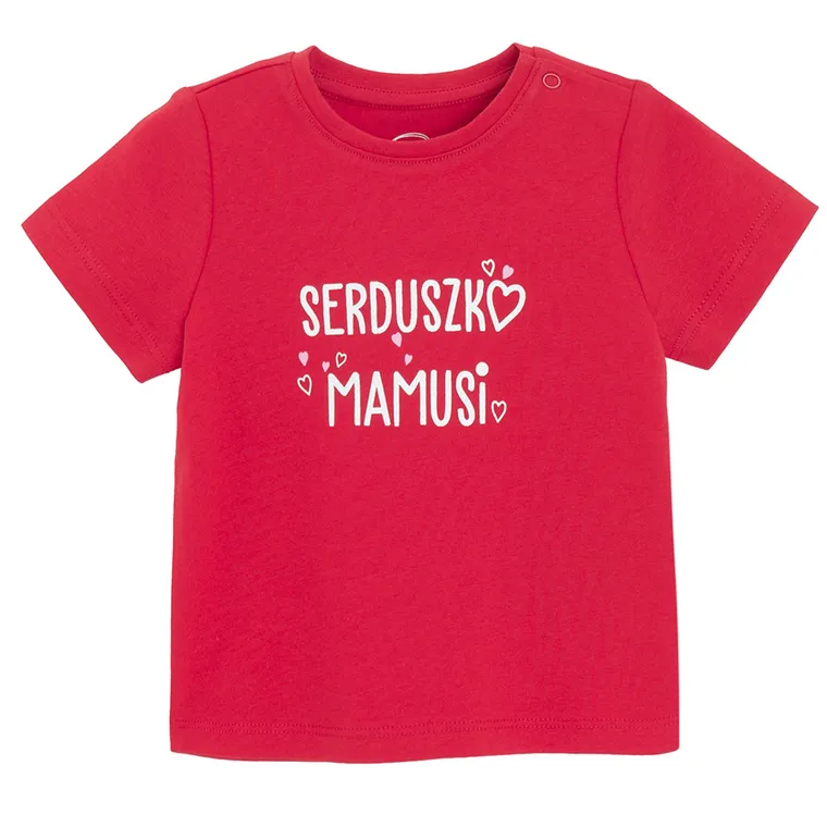 Cool Club, T-shirt dziewczęcy, czerwony