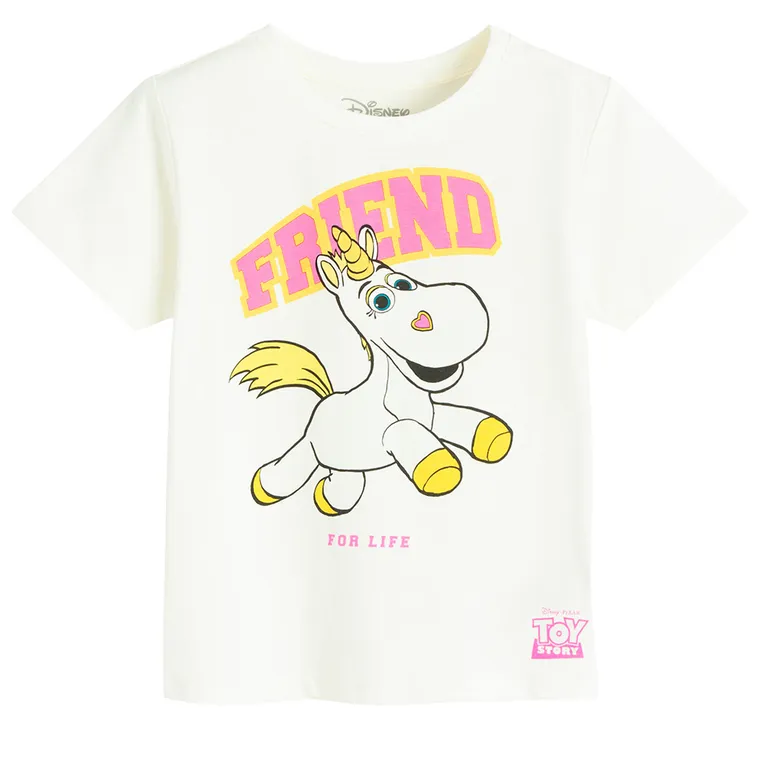 Cool Club, T-shirt dziewczęcy, ecru, Toy Story