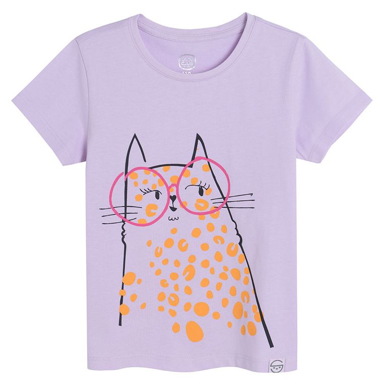 Cool Club, T-shirt dziewczęcy, fioletowy