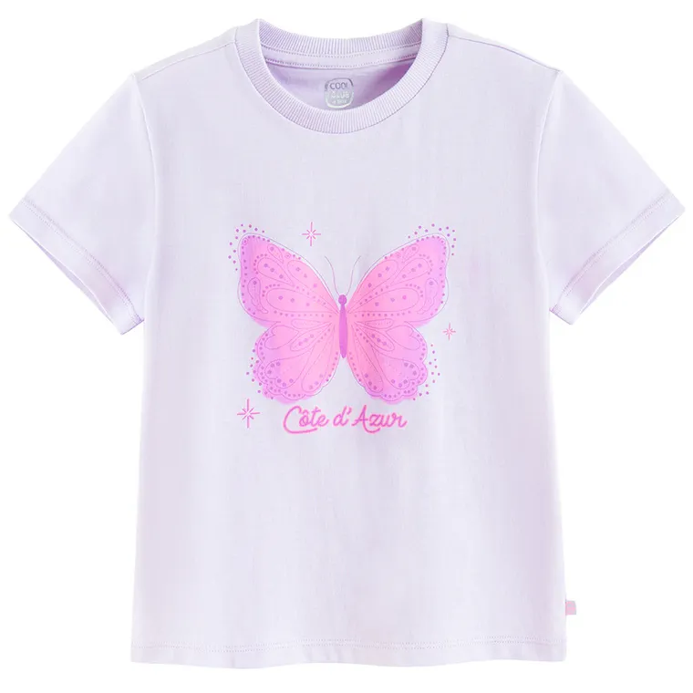 Cool Club, T-shirt dziewczęcy, fioletowy