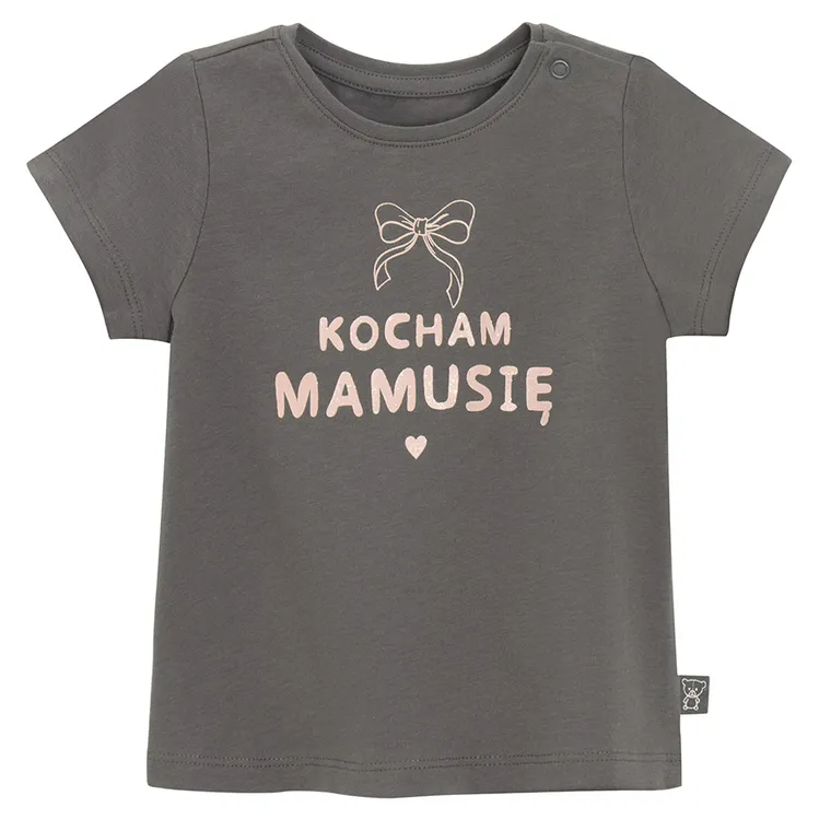 Cool Club, T-shirt dziewczęcy, grafitowy