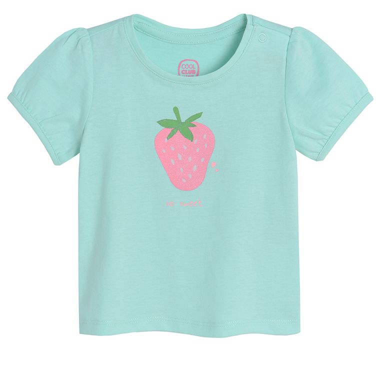 Cool Club, T-shirt dziewczęcy, miętowy