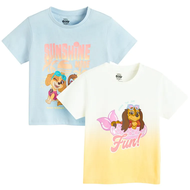 Cool Club, T-shirt dziewczęcy, mix, zestaw, 2 szt., Psi Patrol