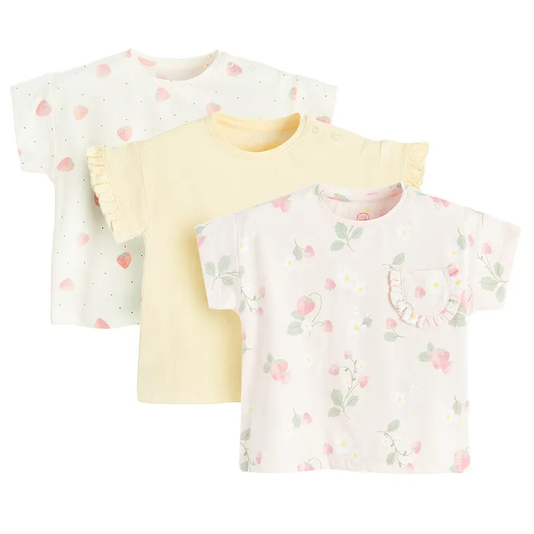 Cool Club, T-shirt dziewczęcy, mix, zestaw, 3 szt.